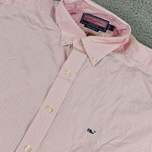 Vineyard Vines Shirt Mens Large Whale Check Button Down Classic Preppy Casual
